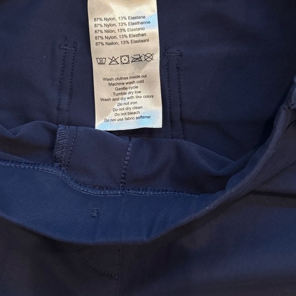 Yogipace XS Tall Navy Sporty Flare Yoga Pants – Pull-On, Stretchy, Back Pockets - Picture 10 of 10